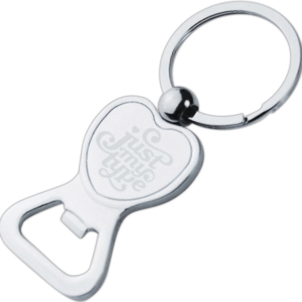 Heart Shaped Bottle Opener Keychains - Image 1