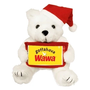 8" Bear with Gift Card Holder and Santa Hat