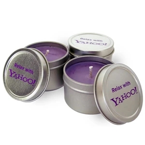 2 oz. Travel Candle - Silver Tin Candle - Scented