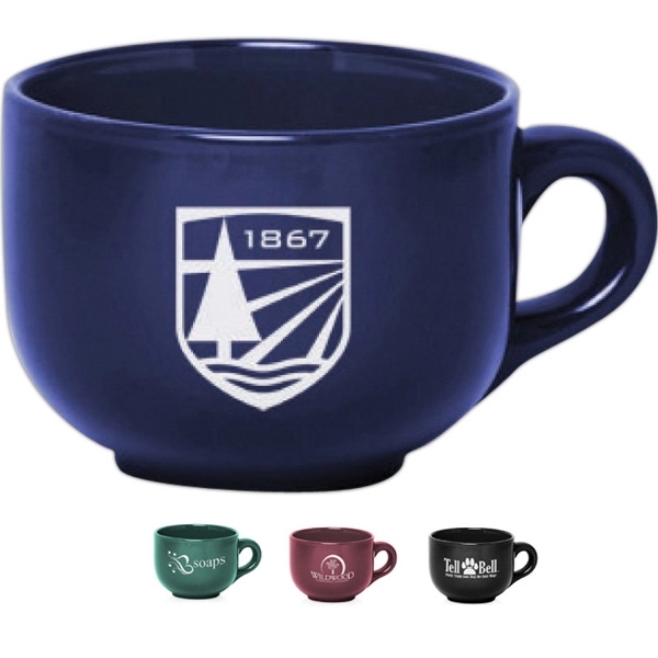 18 oz. Ceramic Cappuccino Mugs - Image 1