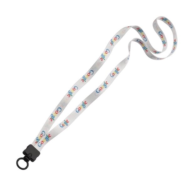 1/2&quot; Dye-Sublimated Lanyard with Plastic Clamshell &amp; O-Ring
