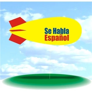 Helium Blimp Display - Spanish/Espanol