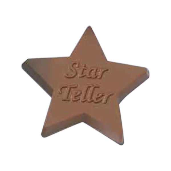 Cello sealed 2 1/2 oz. star shaped chocolate - Image 1