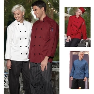 Long Sleeve Chef Coat - Red/Burg