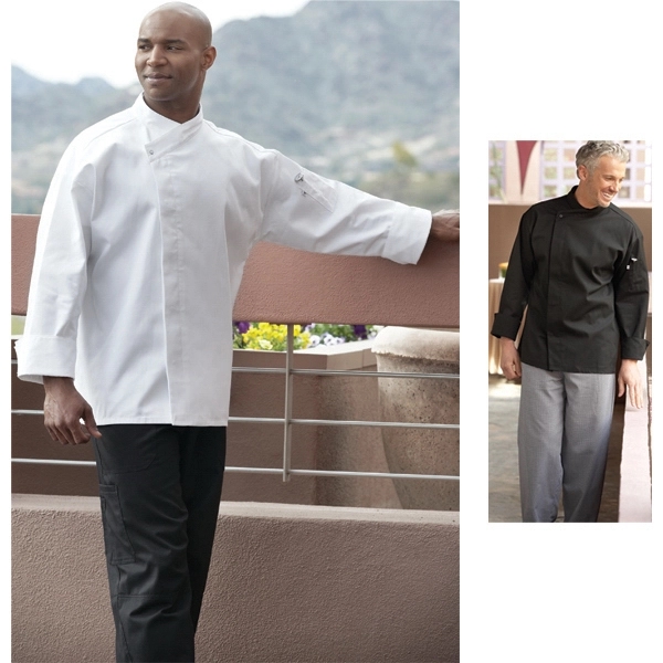 Tunic Snap Front Chef Coat - White
