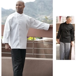 Tunic Snap Front Chef Coat - Black