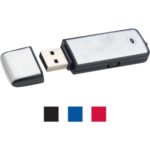 Rec USB flash drive keychain