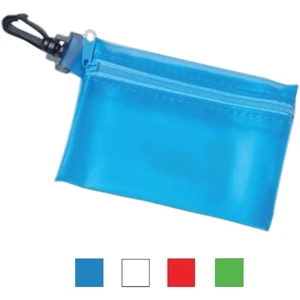 Zippered Pouch with Hook Clip