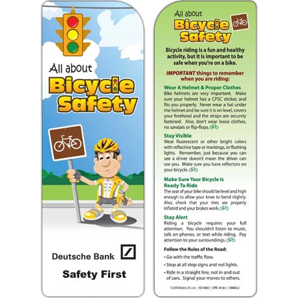All About Bicycle Safety Bookmark