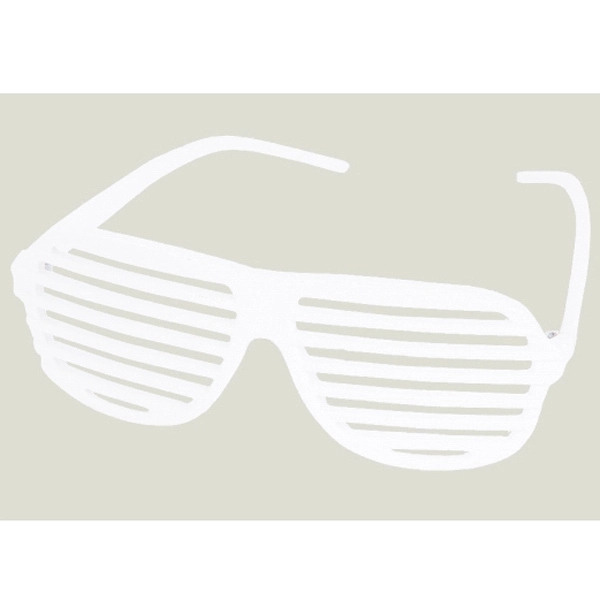 Slotted Sunglasses In White