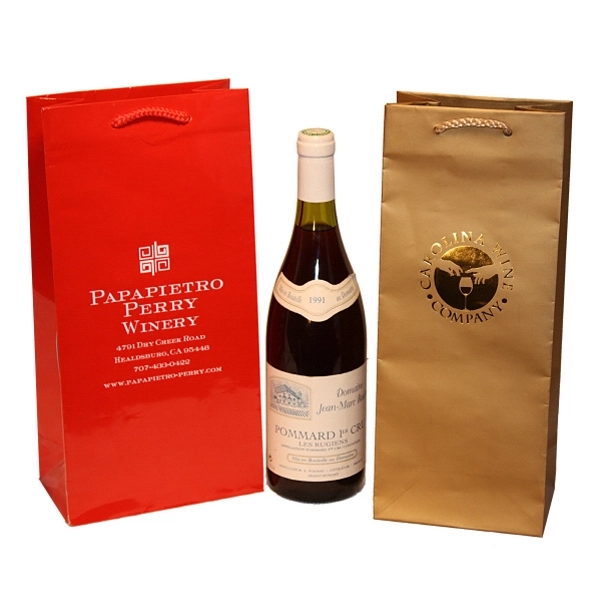 Eurotote Wine Bag - Burgundy - 6.5 x 3.5 x 13