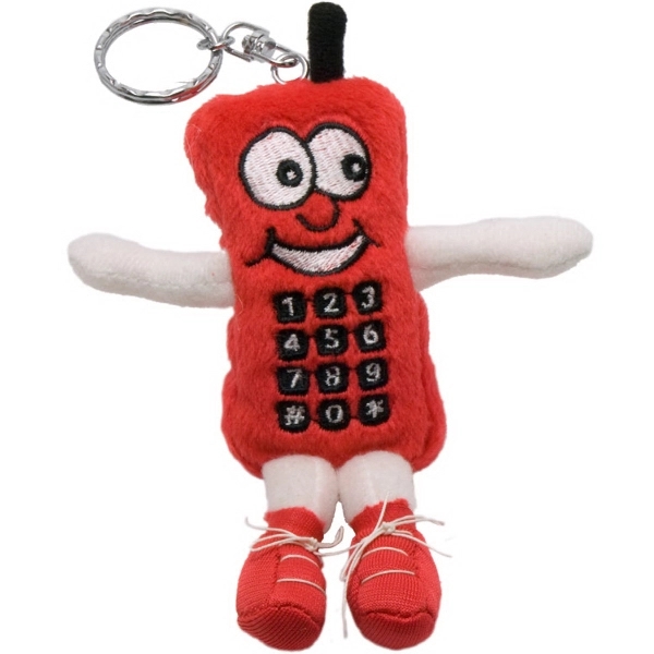 4&quot; Red Cell Phone Key Chain