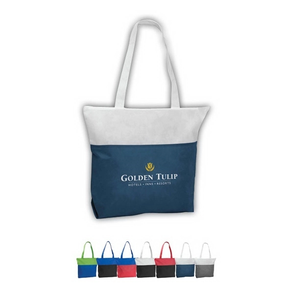 Poly Pro Two-Tone Zippered Tote - Image 1