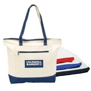 Zippered Canvas Tote
