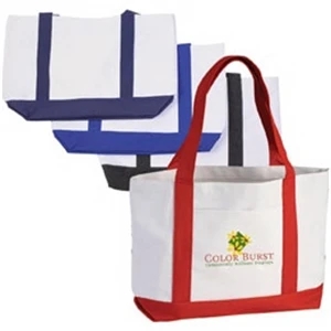 Classic 2-Tone Poly Boat Tote