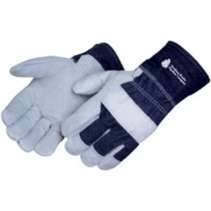 Split Cowhide Work Gloves w/ Denim Cuff