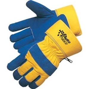 Thermal Lined Blue Split Cowhide Work Gloves
