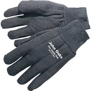 Dark Brown Jersey Work Gloves with PVC Dots