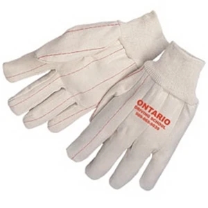 Double Palm Canvas Gloves with Natural Wrist