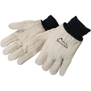 Double Palm Canvas Gloves with Blue Wrist