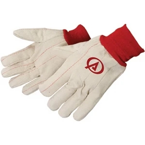 Double Palm Canvas Gloves with Red Wrist