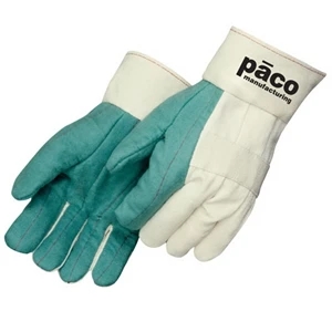 Heavy Weight Green Hot Mill Gloves with Burlap Lining
