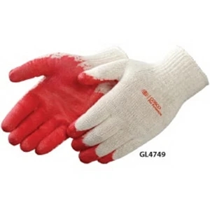 Red Latex Palm Coated Gloves with Natural Shell