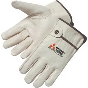 Quality Grain Cowhide Driver Glove with Ball & Tape Fastener