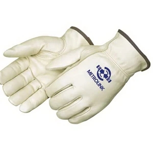 Quality Grain Cowhide Driver Glove with Fleece Lining