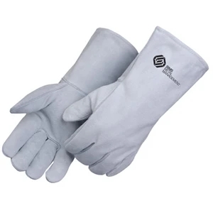 Premium Gray Leather Welder Gloves with Kevlar® Sewn