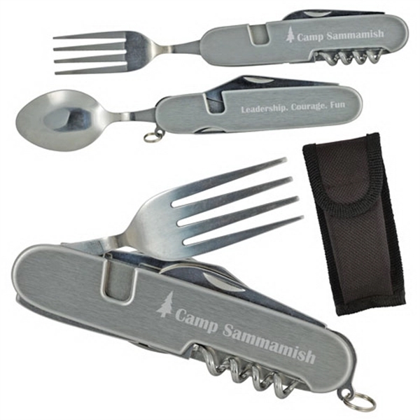 6 in 1 Stainless steel Camping Tool