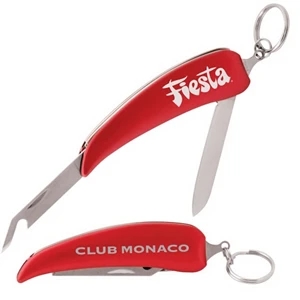 Chili-Pepper Multi-Function Pocket Knife with Key Ring