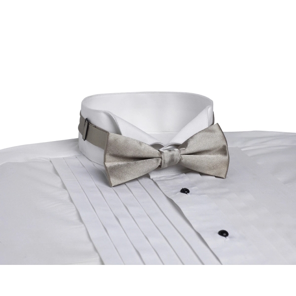 Beige Banded Bow Tie