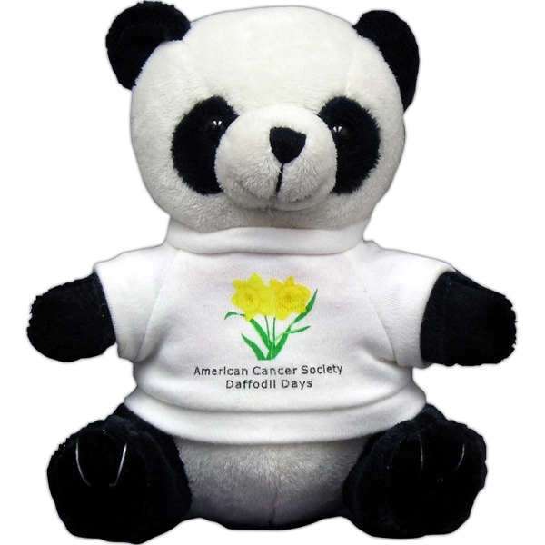 6" Beanie Panda with Embroidered Eyes - Image 1