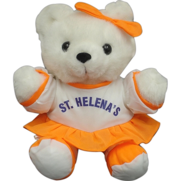 9" Wide Bodied Cheerleading Bear - Image 1