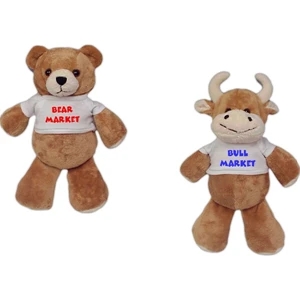 11" Bear-Bull Reversible Plush Stuffed Animal