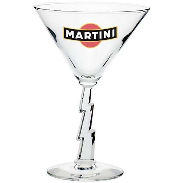 Clear Libbey 10 oz. lightning stem martini glass