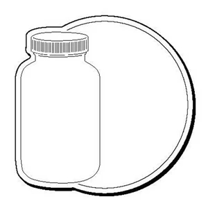 Bottle with Circle Stock Shape Magnet