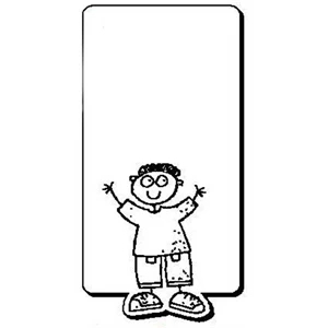 Boy with Rectangle Shape Magnet
