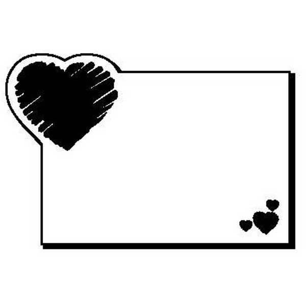 Rectangle with Heart Shape Magnet