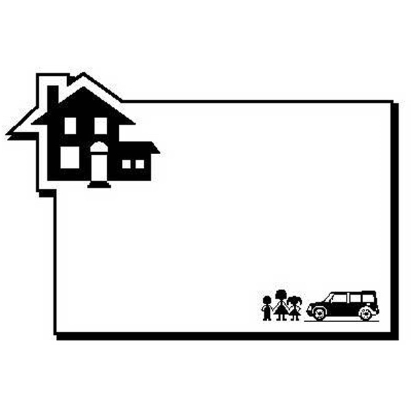Rectangle with House Magnet