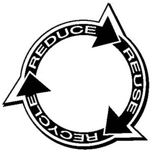 Reduce, Reuse, Recycle Arrow Design Shape Magnet