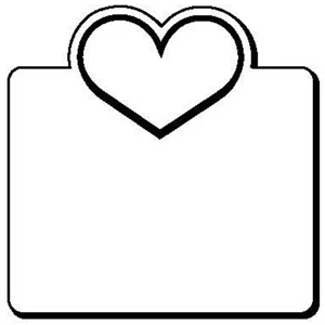 Square with Heart Stock Shape Magnet