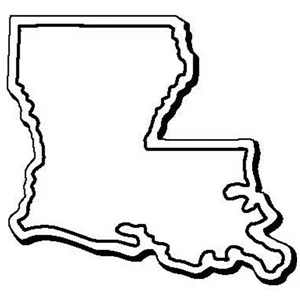 Louisiana Stock Shape State Magnet