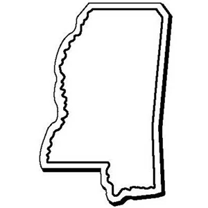 Mississippi Stock Shape State Magnet