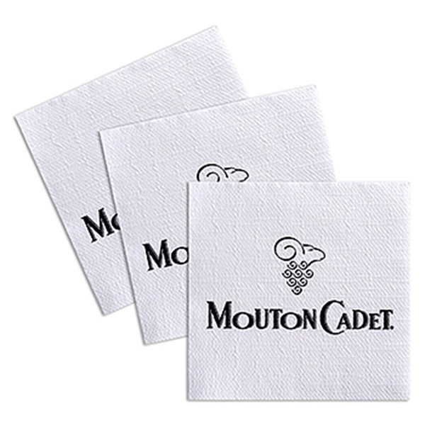 Custom Luncheon Semi Crepe 1 Ply Napkin with Lined Pattern