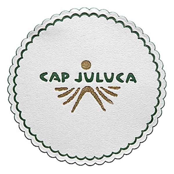 4"  Round, Multi-ply Cellulose Coaster w/ Poly-seal Backing