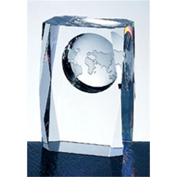 Beveled Globe column award - Image 2