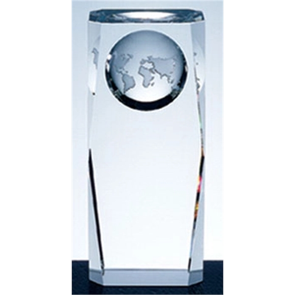 Beveled Globe column award - Image 1