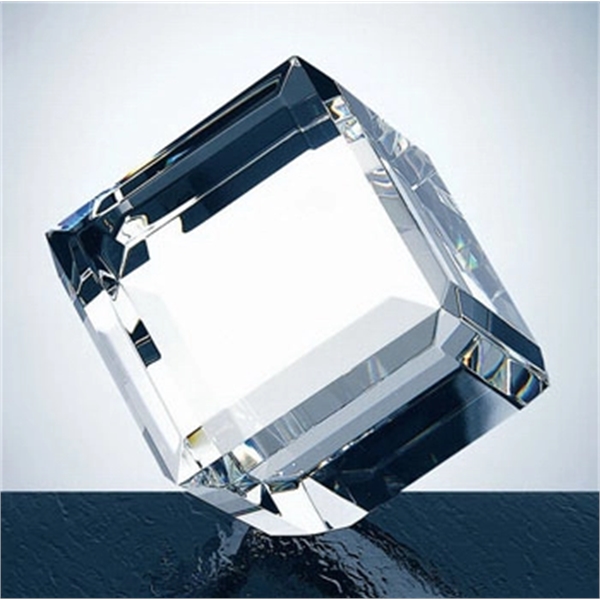 Beveled diamond cube award